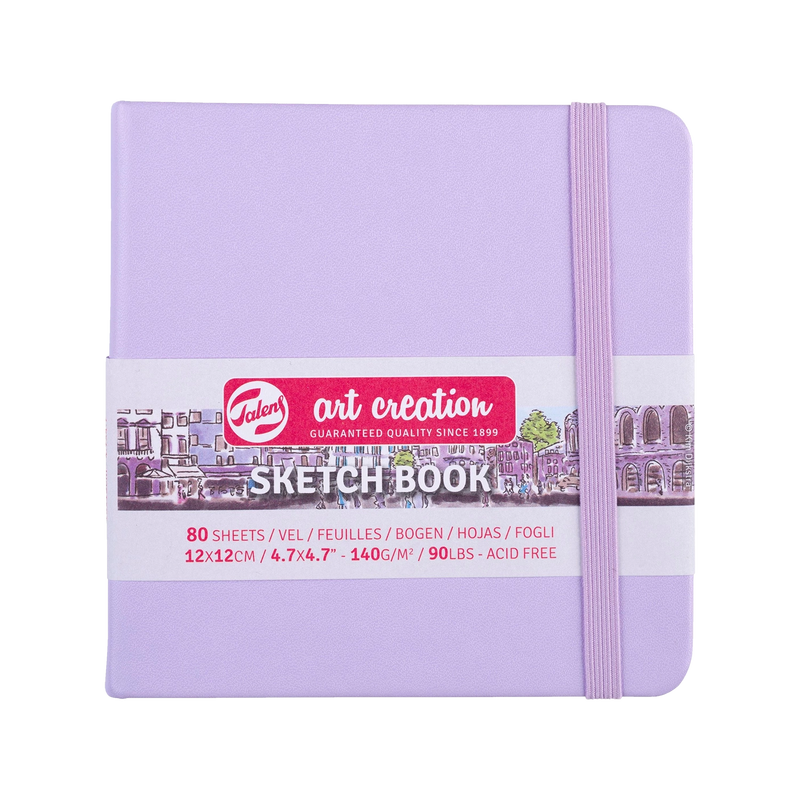 Sketch book / Skizzenbuch / Pastel Violet / Blanko H12xB12cm / 140g / 80Blatt