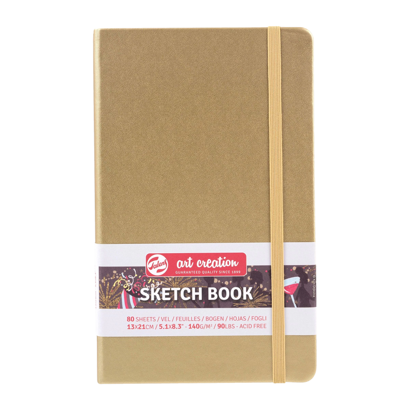 Talens-Art-Creation-Skizzenbuch-Weissgold-13x21-cm-140g-80Blatt-Cover-Front-Produktansicht