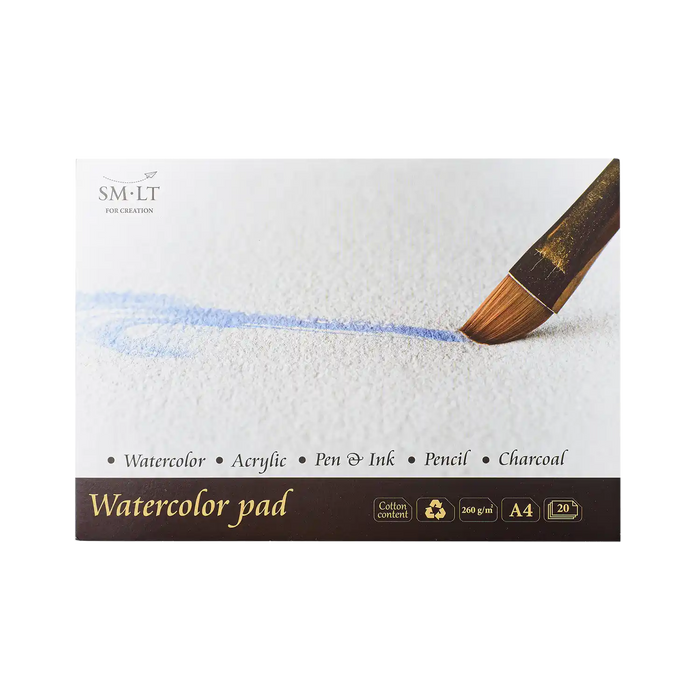 Watercolor pad Traditionell / Aquarellpapier / 260grm² / A4 / 20 Blatt / cold press