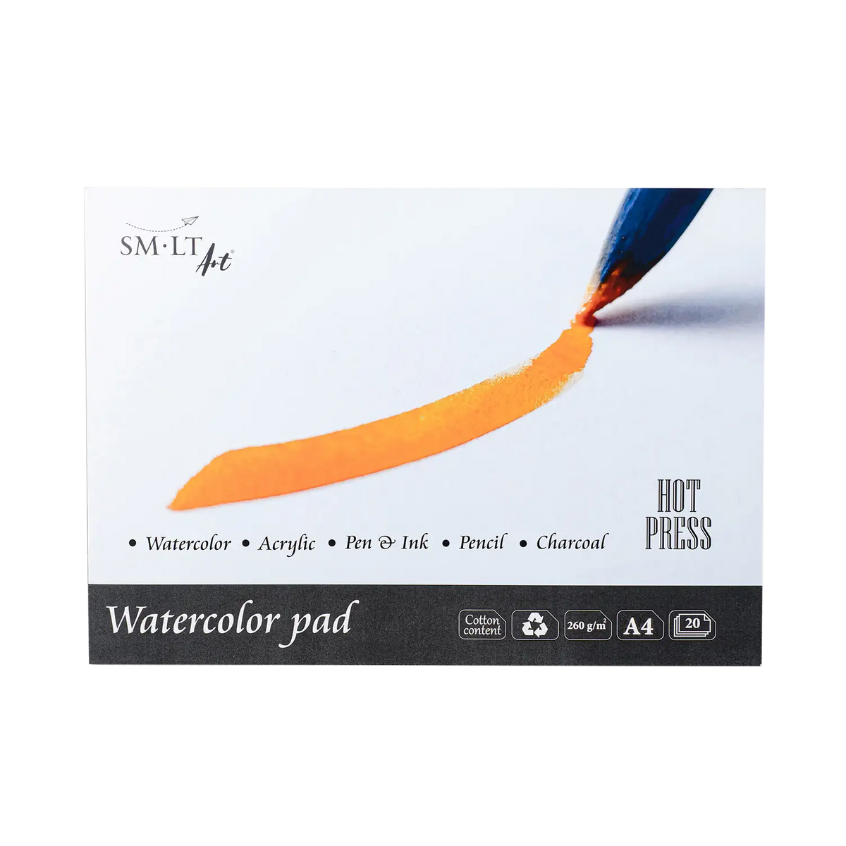 Watercolor pad Traditionell / Aquarellpapier / 260grm² / A4 / 20 Blatt / hot press