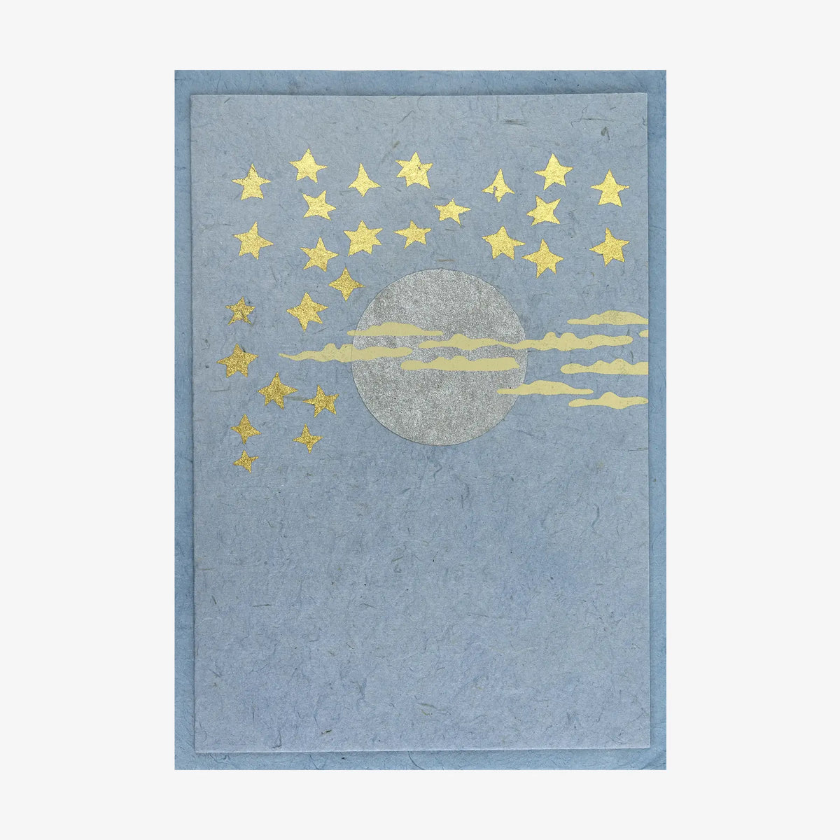 Tudi-Billo-Grusskarte-Klappkarte-mit-Umschlag-Format-A6-Sterne-Mond-und-Wolken-Produktansicht