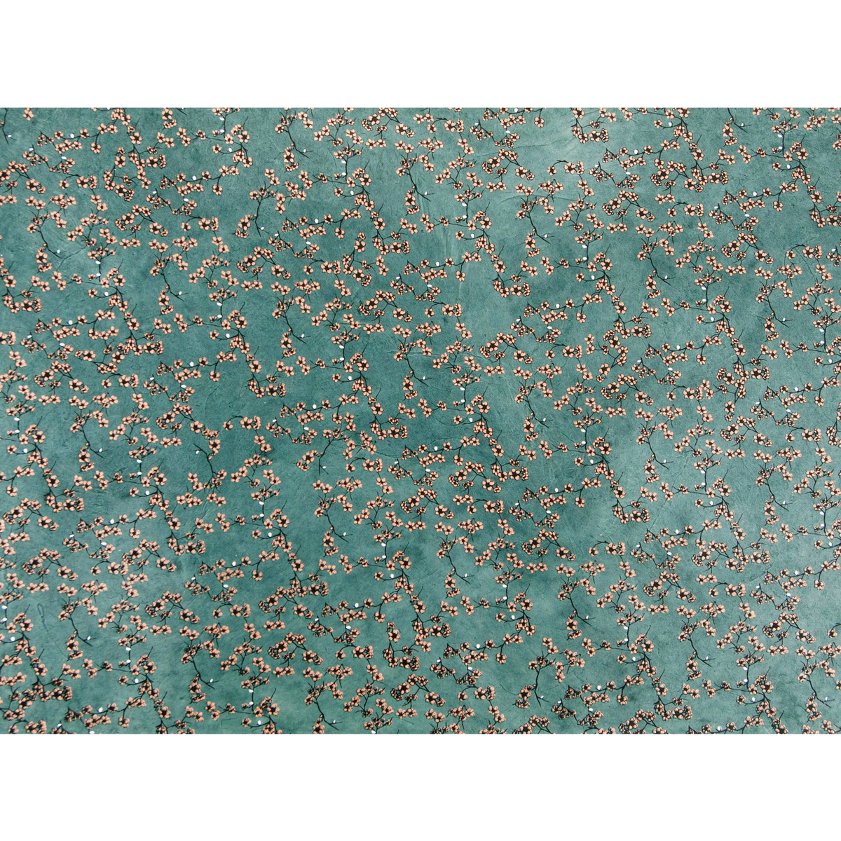 Tudi-Billo-Lokta-Papier-Bogen-Bluetenzweige-78-elefantengrau-kupfer-silber-ebenholz-Ansicht