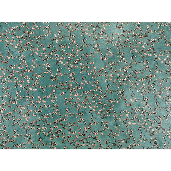 Tudi-Billo-Lokta-Papier-Bogen-Bluetenzweige-78-elefantengrau-kupfer-silber-ebenholz-Ansicht