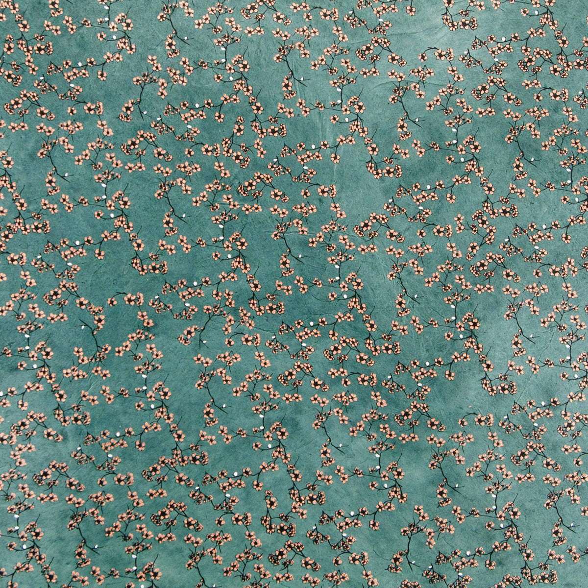 Tudi-Billo-Lokta-Papier-Bogen-Bluetenzweige-78-elefantengrau-kupfer-silber-ebenholz-Quadratische-Ansicht