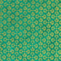 Tudi-Billo-Lokta-Papier-Bogen-abstrakte-Blueten--gold-auf-gruen-quadratische-Ansicht