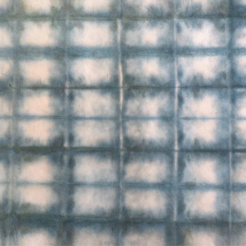 Tudi-Billo-Lokta-Papier-Bogen-gefaltete-Linien-42mittelblau-Quadratische-Ansicht