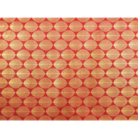 Tudi-Billo-Lokta-Papier-Bogen-geometrische-Blaetter-gold-auf-22lackrot-Ansicht