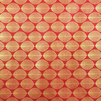 Tudi-Billo-Lokta-Papier-Bogen-geometrische-Blaetter-gold-auf-22lackrot-Quadratische-Ansicht