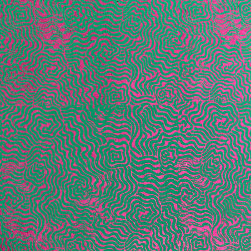 Lokta Papier / Labyrinth / tiefes Smaragd auf magenta