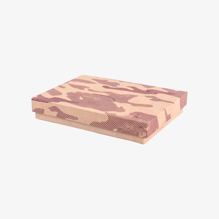 Stülpschachtel / Camouflage / krapplackrosa auf hellem magenta mit Punkten