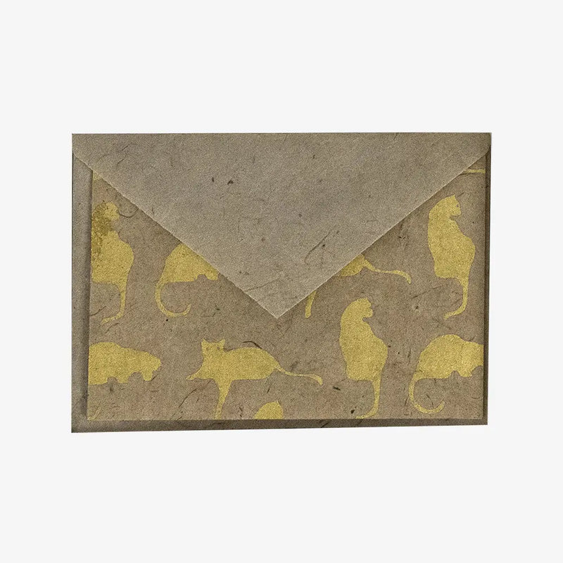 Tudi-Billo-mini-Klappkarte-Grusskarte-Katze-gold-A7-mit-Umschlag-C7-Produktansicht