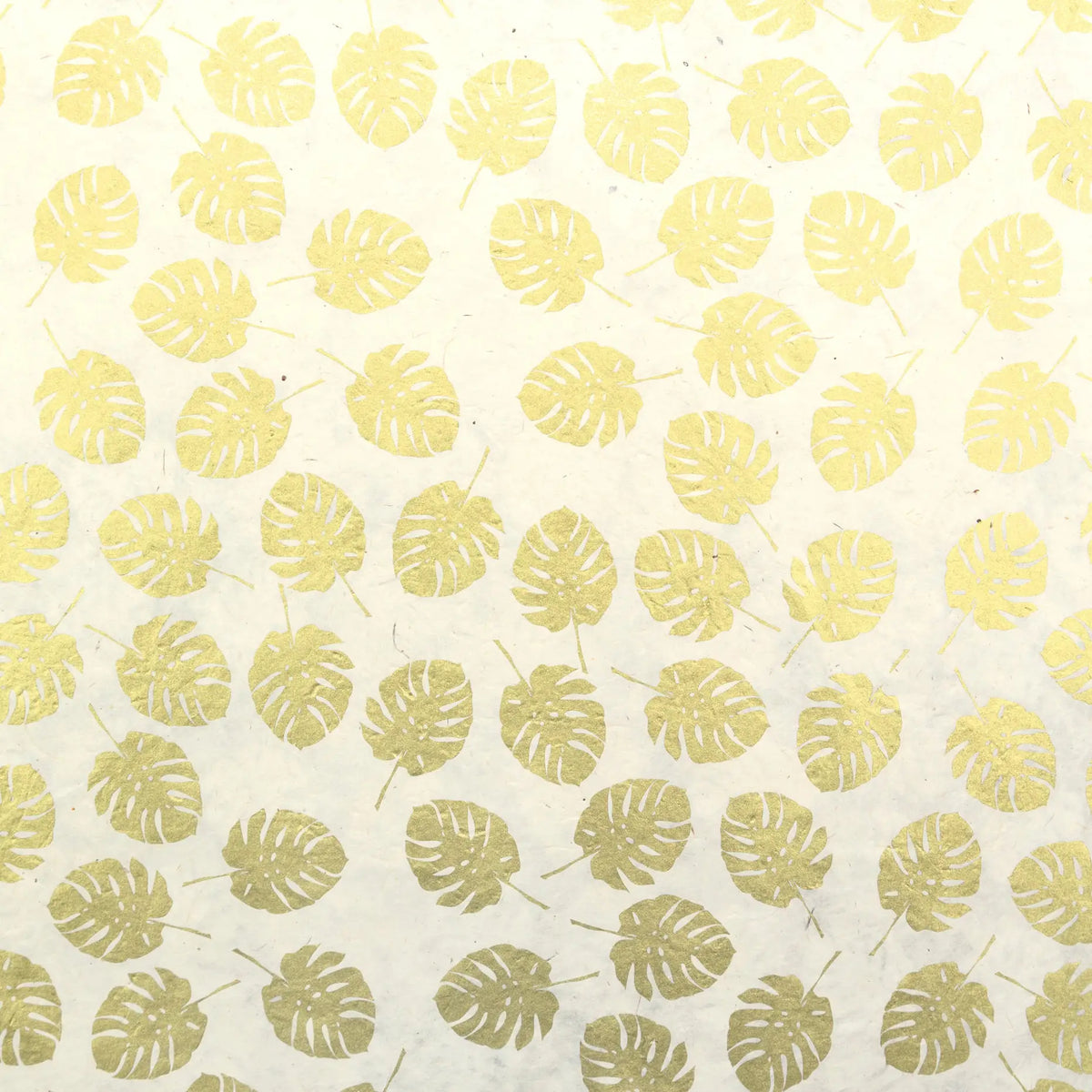Lokta Papier / Bogen Monstera-Blatt / gold / natur