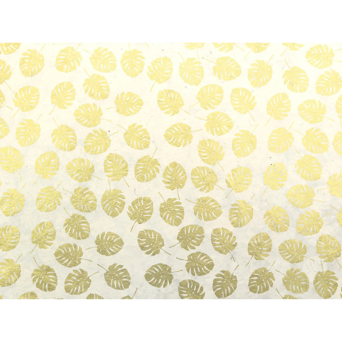 Lokta Papier / Bogen Monstera-Blatt / gold / natur