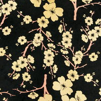 Lokta Papier / Bogen Blüten und Zweige / ebenholz/ gold-kupfer