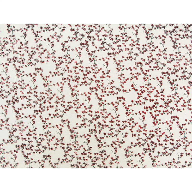 Lokta Papier / Bogen Blütenzweige / natur/ rot/ bambus/ ebenholz