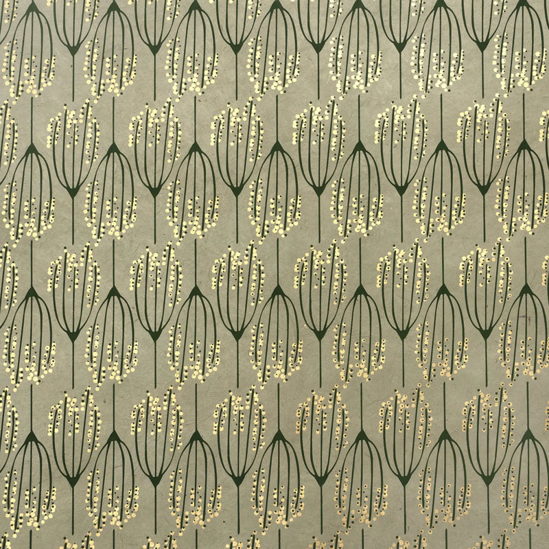 Lokta Papier / Bogen Blumen / sand/ kupfer/ schokolade
