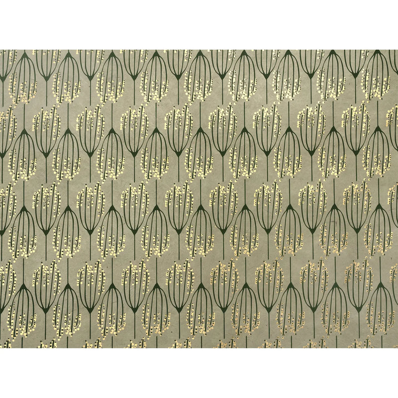Lokta Papier / Bogen Blumen / sand/ kupfer/ schokolade