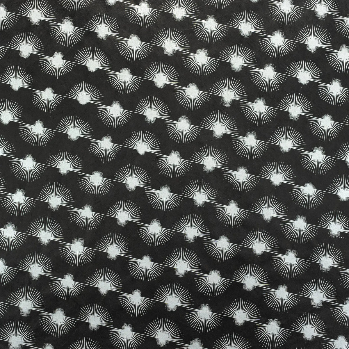Lokta Papier / Bogen Sonnenstrahlen / ebenholz/ silber