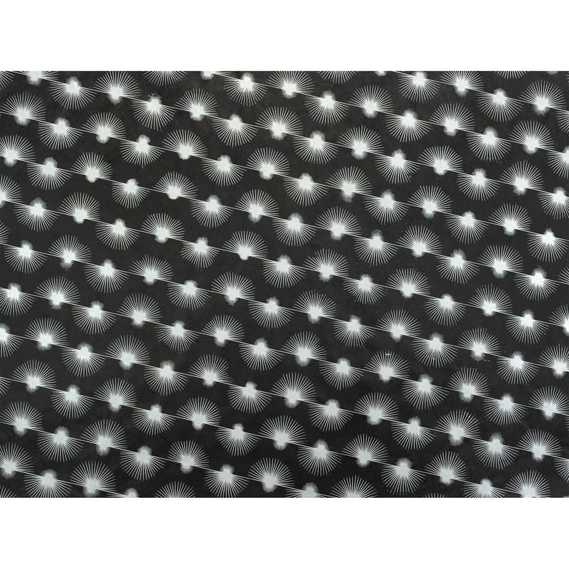 Lokta Papier / Bogen Sonnenstrahlen / ebenholz/ silber