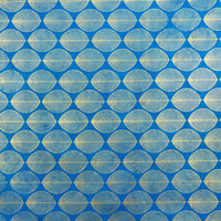 Lokta Papier / Bogen geometrische Blätter / aquamarine / gold
