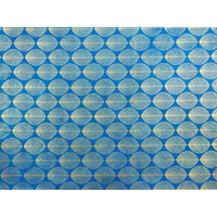 Lokta Papier / Bogen geometrische Blätter / aquamarine / gold