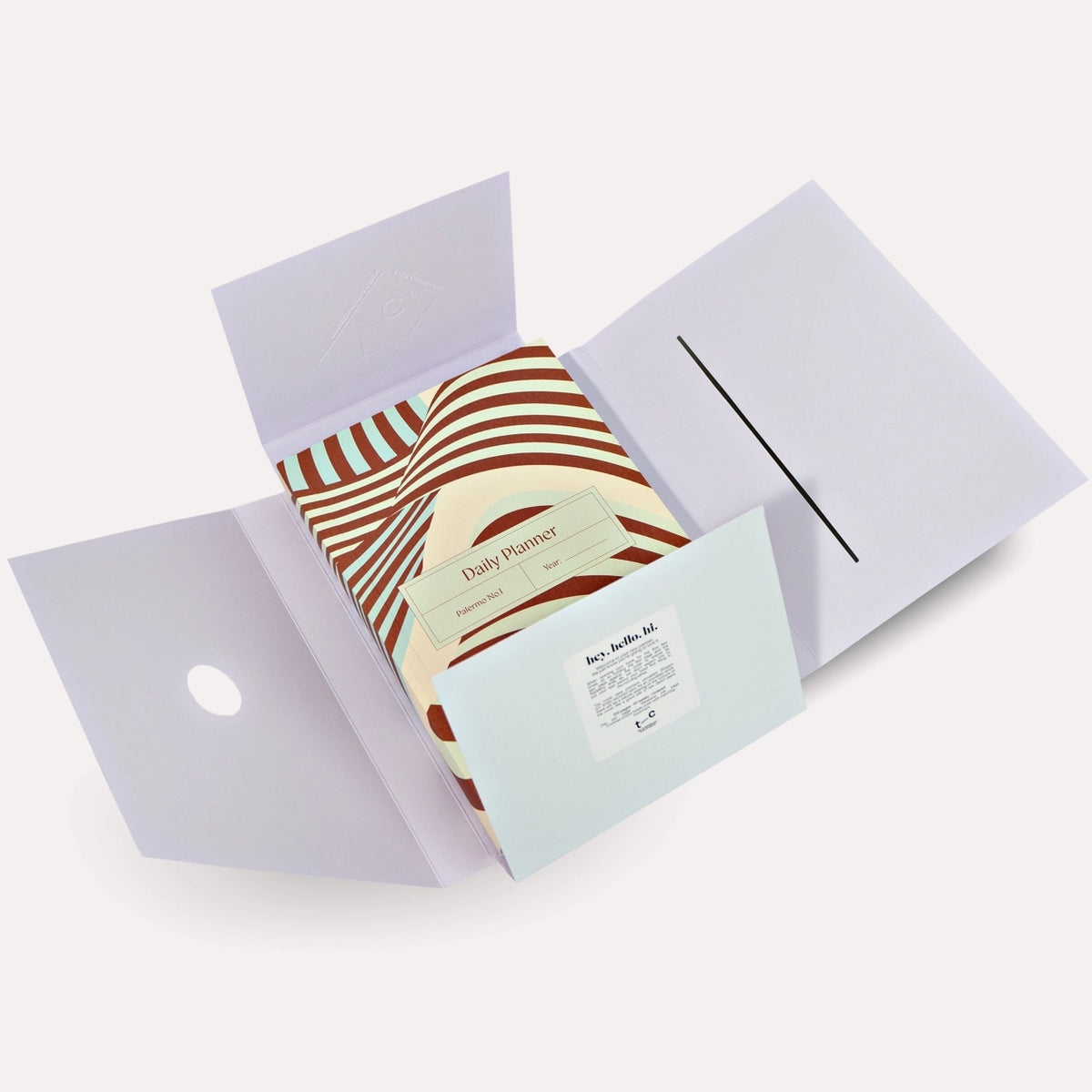 Undatierter-Tagesplaner-Palermo-Softcover-A5-320Seiten-Verpackung-geoeffnet-mit-buch-Produktansicht-1