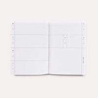 Undatierter-Wochenplaner-Fete-Pocket-Softcover-A6-128Seiten-Buch-Innenansicht-Wochenuebersicht-1
