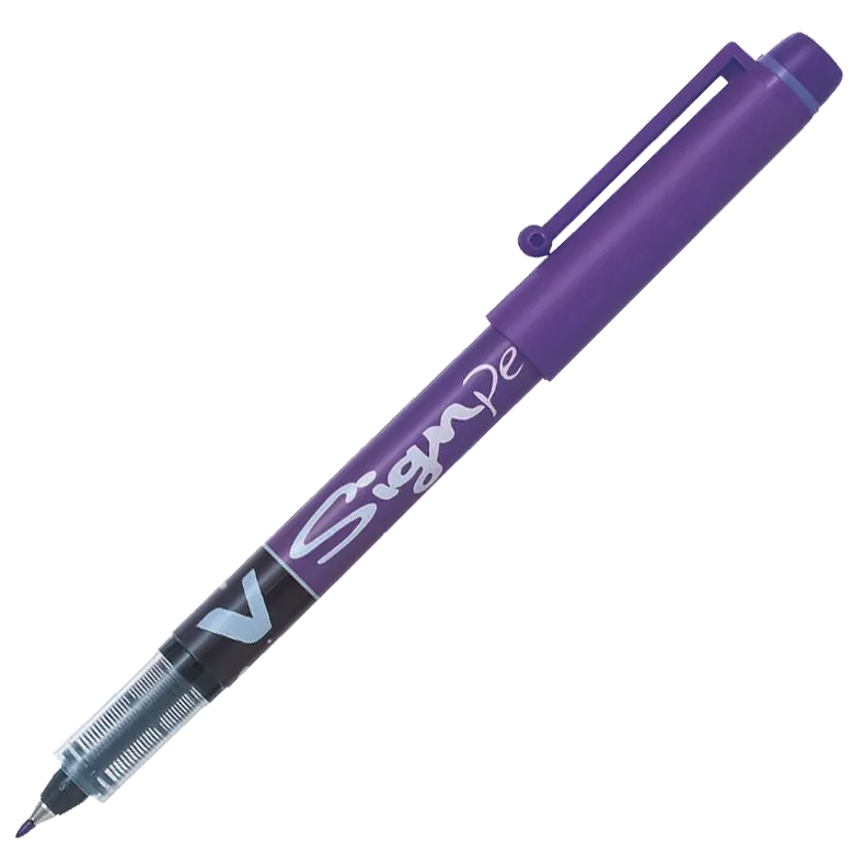Pilot V-Sign Pen Faserschreiber – 4er Set In Schwarz Und Blau, Mittlere Spitze