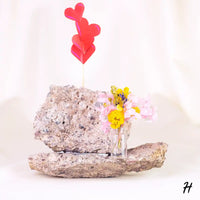 kleines Blumenbouqet / mit Vase in Geschenkbox/ Variante H