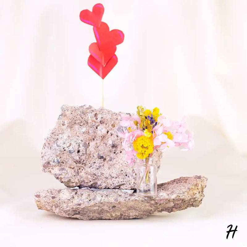 kleines Blumenbouqet / mit Vase in Geschenkbox/ Variante H
