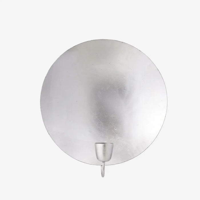 Silver Wall light / round / Kerzenhalter