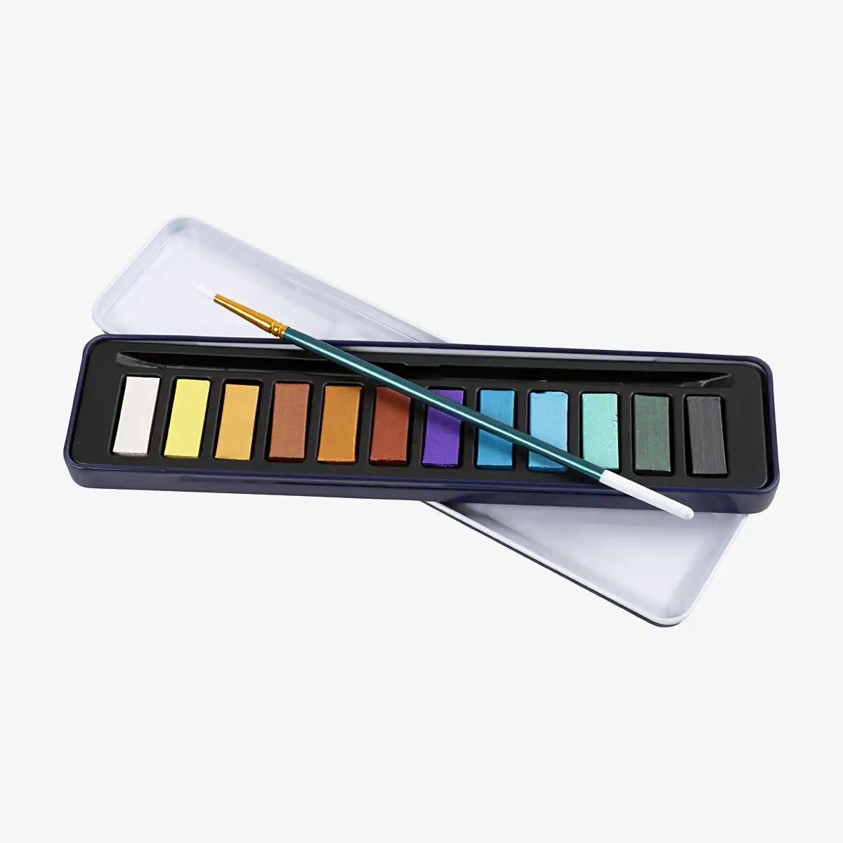 Aquarellfarbenset-Wasserfarbenset-13teilig-in-einer-Metallbox-1-Pinsel-12-Metallicfaren-Beispielfoto-1