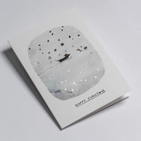 Weihnachtskarte-Deep-Snow-Cat-Dog-Klappkarte-mit-Umschlag-lagom-Format-A6-John-Bond-Text-happy-chrismas-Produktansicht-liegend