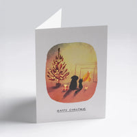 Weihnachtskarte-Klappkarte-mit-Umschlag-lagom-Format-A6-John-Bond-Text-happy-chrismas-Produktansicht-hingestellt