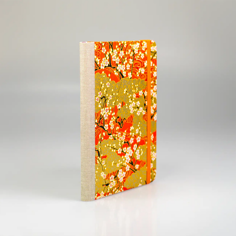 Wochenplaner / 2025 / H16.5xB12cm / Kirschblüten-gold-rot