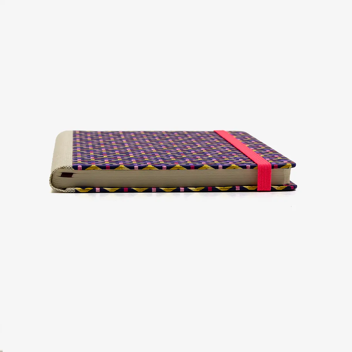 Wochenplaner-12x16_5cm-spaltenaufteilung-Cover-Chiyogami-Motiv-Bogen-1094C-Flechtmuster-purple-Pink-liegend
