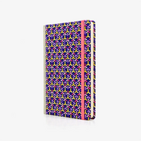 Wochenplaner-12x16_5cm-spaltenaufteilung-Cover-Chiyogami-Motiv-Bogen-1094C-Flechtmuster-purple-Pink-seitlich-von-vorn