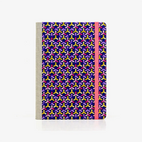 Wochenplaner-12x16_5cm-spaltenaufteilung-Cover-Chiyogami-Motiv-Bogen-1094C-Flechtmuster-purple-Pink