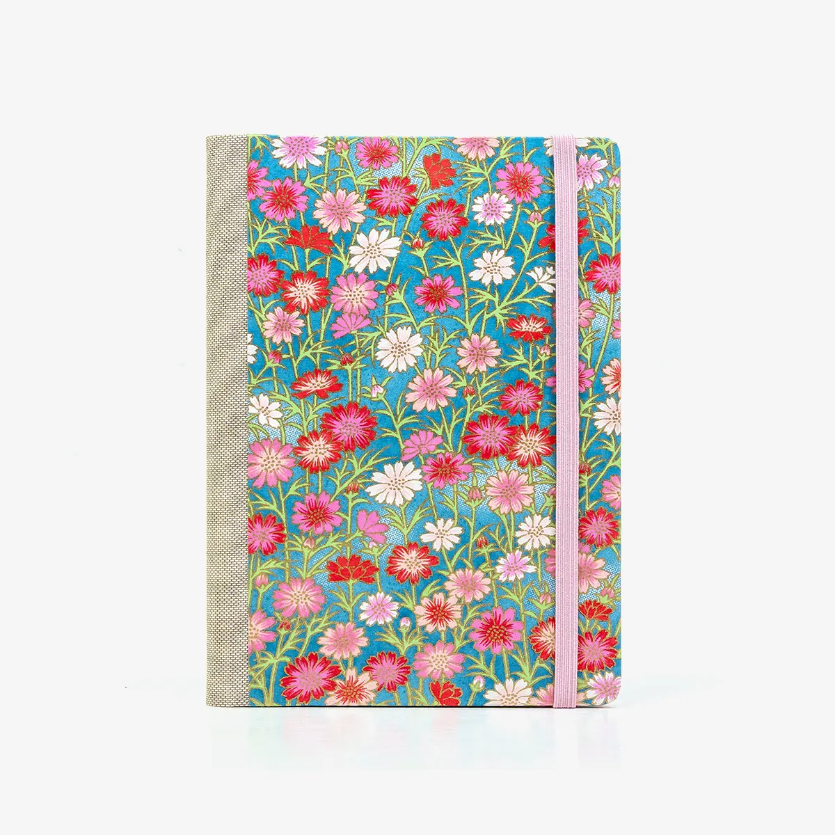 Wochenplaner-12x16_5cm-spaltenaufteilung-Cover-Chiyogami-Motiv-Bogen-636C-Blumen