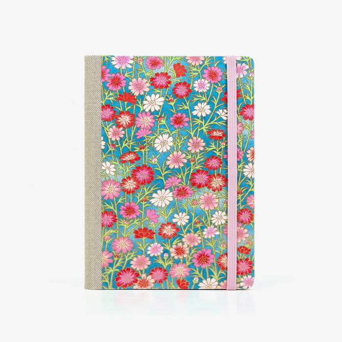Wochenplaner-12x16_5cm-spaltenaufteilung-Cover-Chiyogami-Motiv-Bogen-636C-Blumen