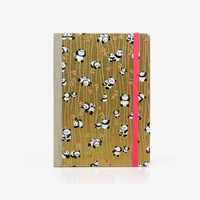 Wochenplaner-12x16_5cm-spaltenaufteilung-Cover-Chiyogami-Motiv-Panda-auf-Gold