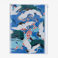 Wochenplaner-16Monate-2025-2026-Diary-A5-Japan-Birds-Blue-Produktansicht-cover-vorn