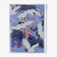 ochenplaner-16Monate-2025-2026-Diary-A5-Japan-Birds-Purple-Produktansicht-cover-vorn