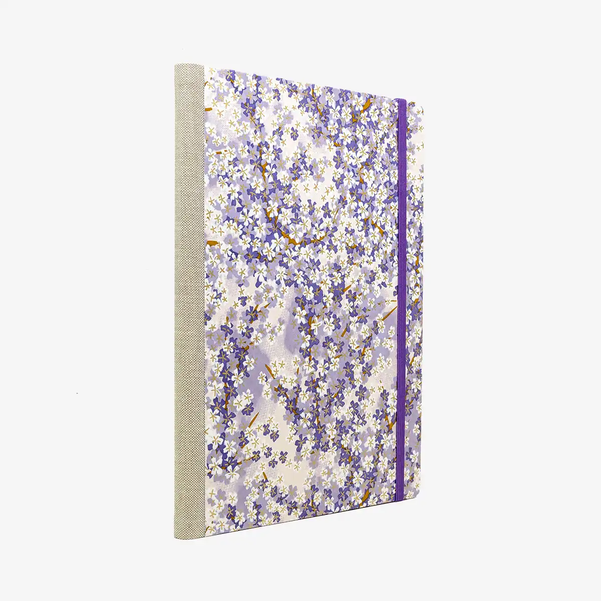 Wochenplaner-17x24cm-cover-Chiyogami-Motiv-Blumenwiese-flieder-seitlich-von-hinten