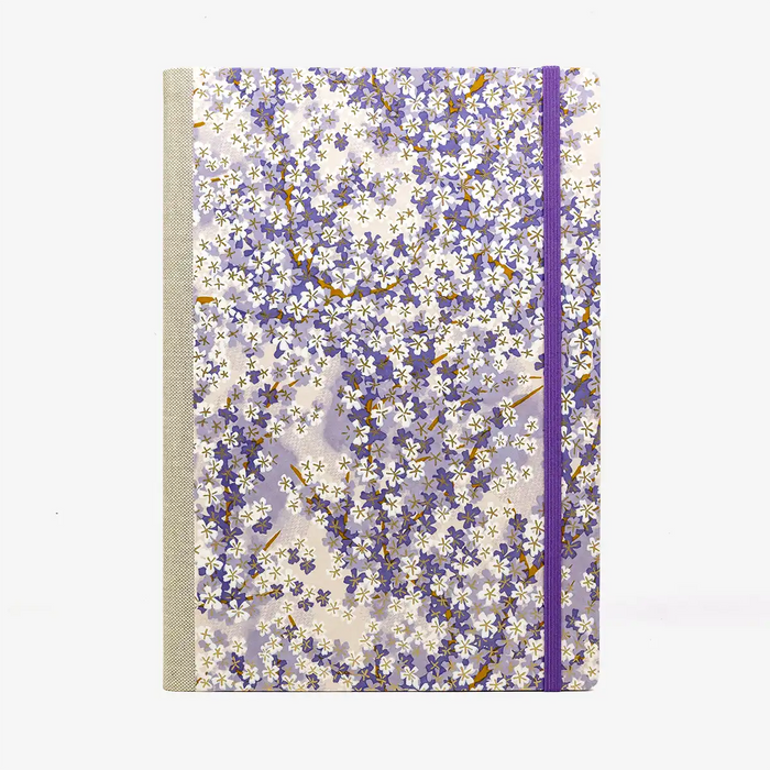 Wochenplaner-17x24cm-cover-Chiyogami-Motiv-Blumenwiese-flieder-von-vorn