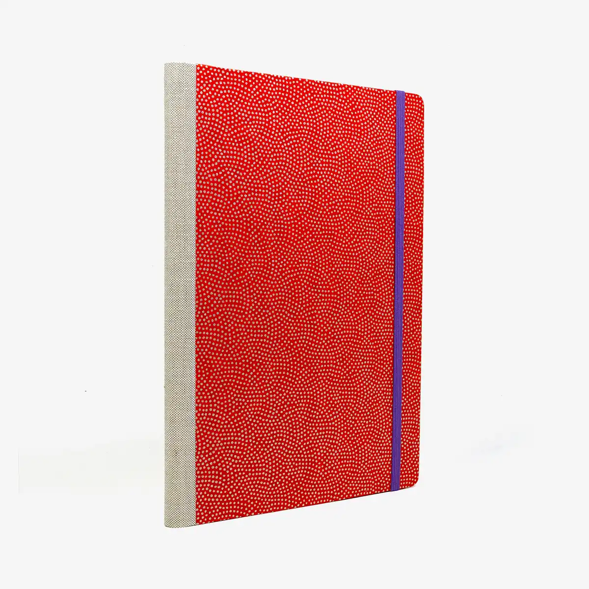 Wochenplaner-17x24cm-cover-Chiyogami-Motiv-Same-Komon-rot-gold-seitlich-von-hinten