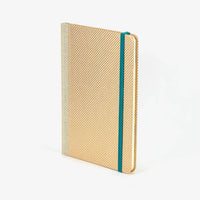 Wochenplaner-A5-2025-Chiyogami-geometrisch-Karos-gold-pink-cover-seitlich-vorn-1