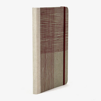 Wochenplaner-A5-2025-Lokta-PApier-gekreutzte-Liniene-rot-auf-grau-cover-seitlich-hinten