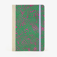 Wochenplaner-A5-2025-Lokta-PApier-lAbyrinth-pink-auf-gruen-cover-vorn