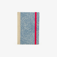 Wochenplaner-A6-2025-Siebdruckpapier-dots-ornament-blau-cover-ansicht-vorn